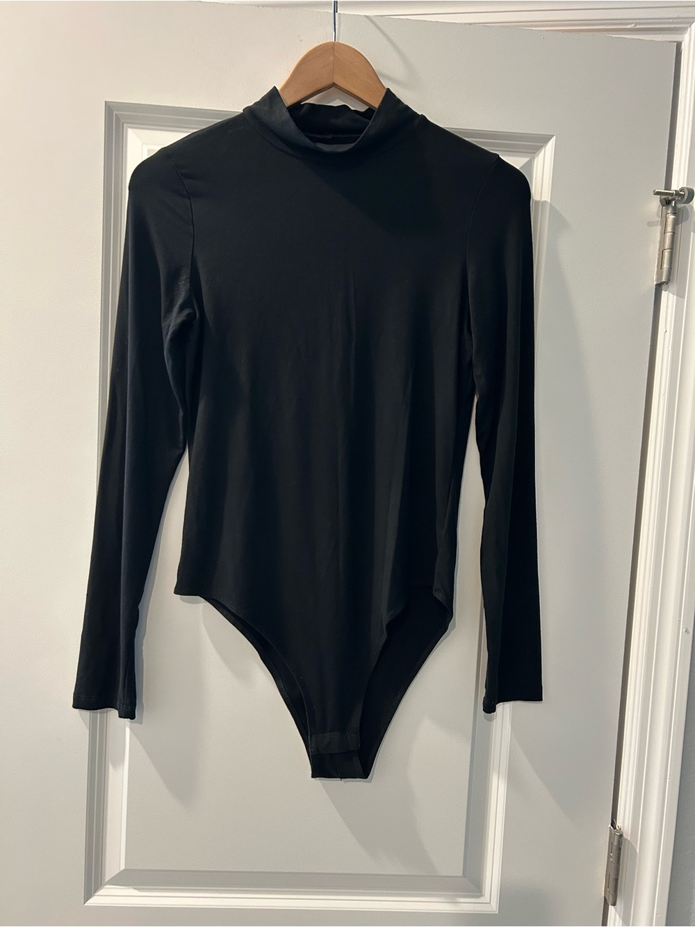 a new day Black Long-Sleeve Mock Neck Bodysuit